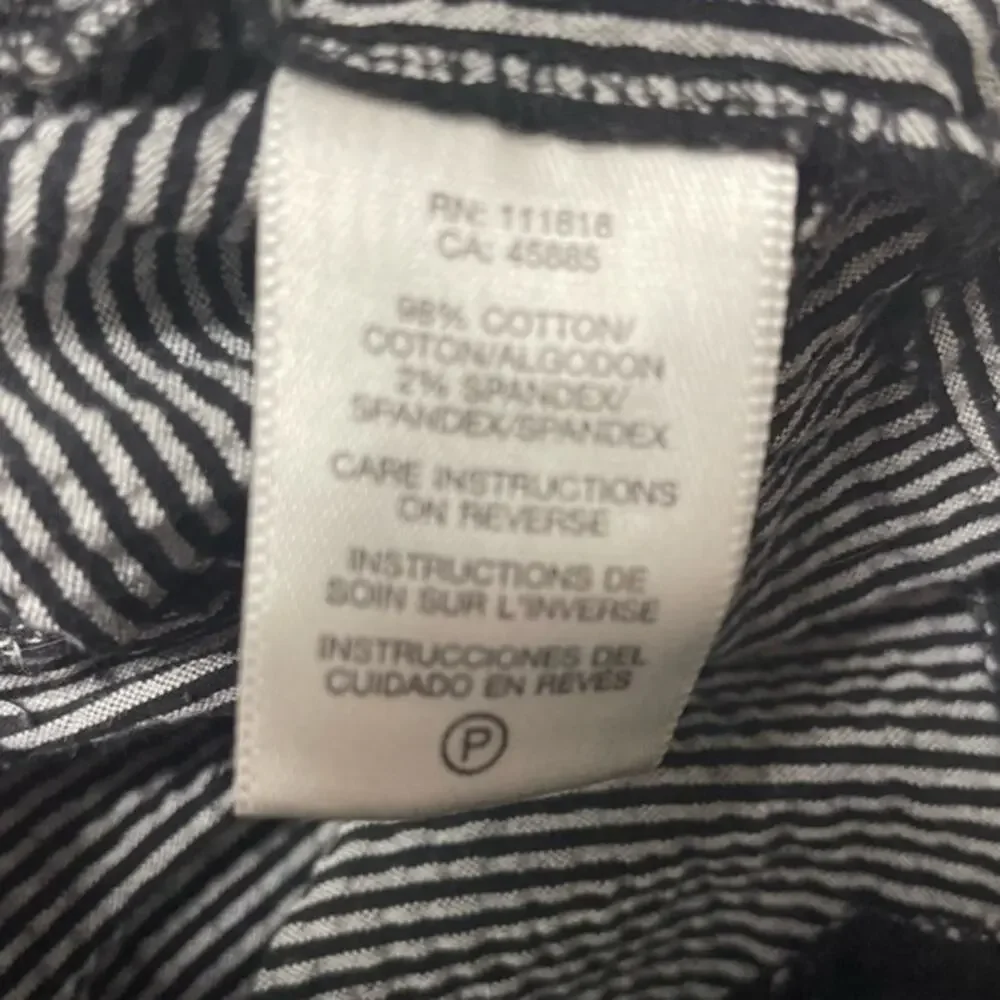 Michael Kors Cropped Pants black white stripes women’s Size 0 Petite
